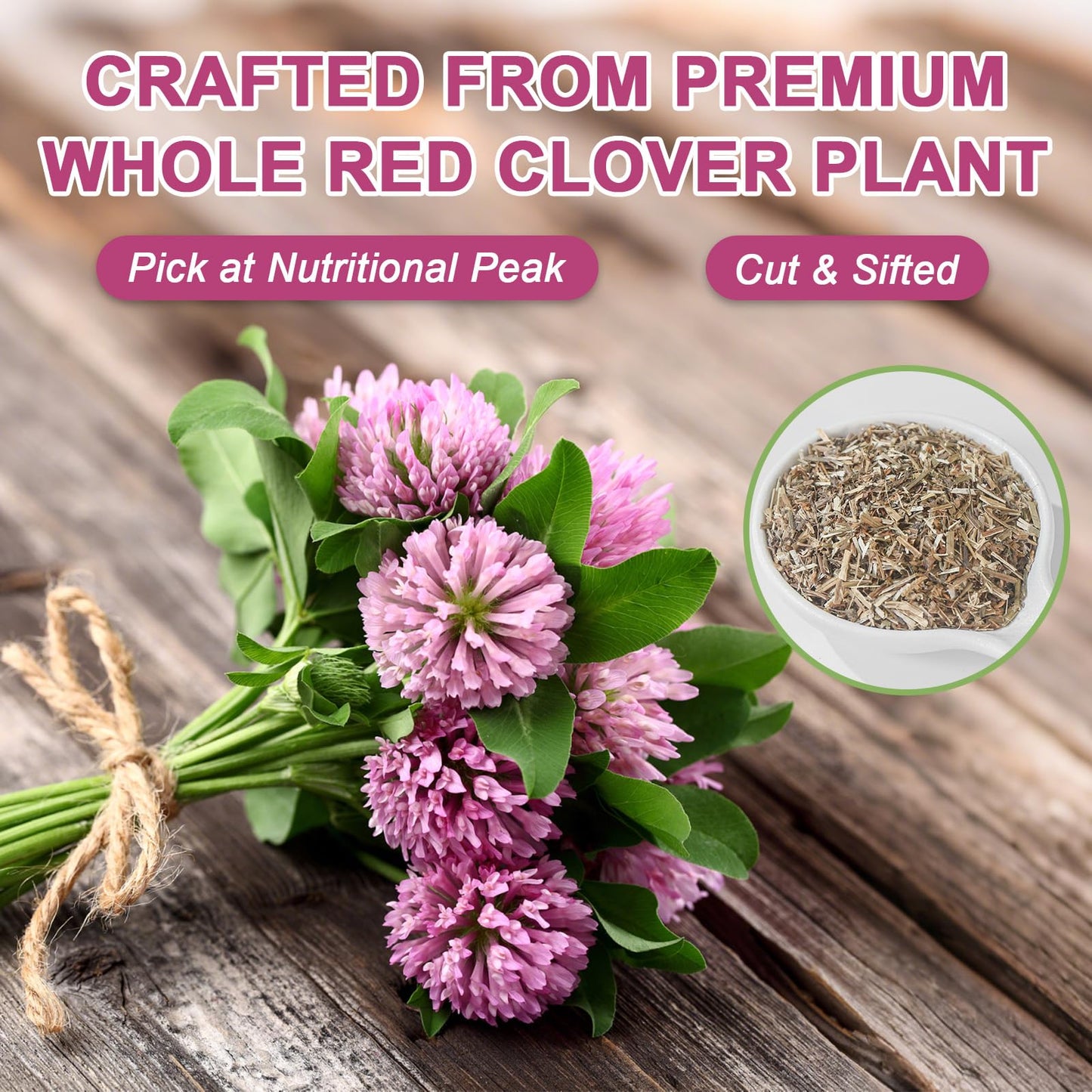 Fullchea - Red Clover Tea Bags  50 Teabags - Pure Red Clover Herb - Non-GMO - Caffeine-Free - Rich in Antioxidants & Supports Wellness