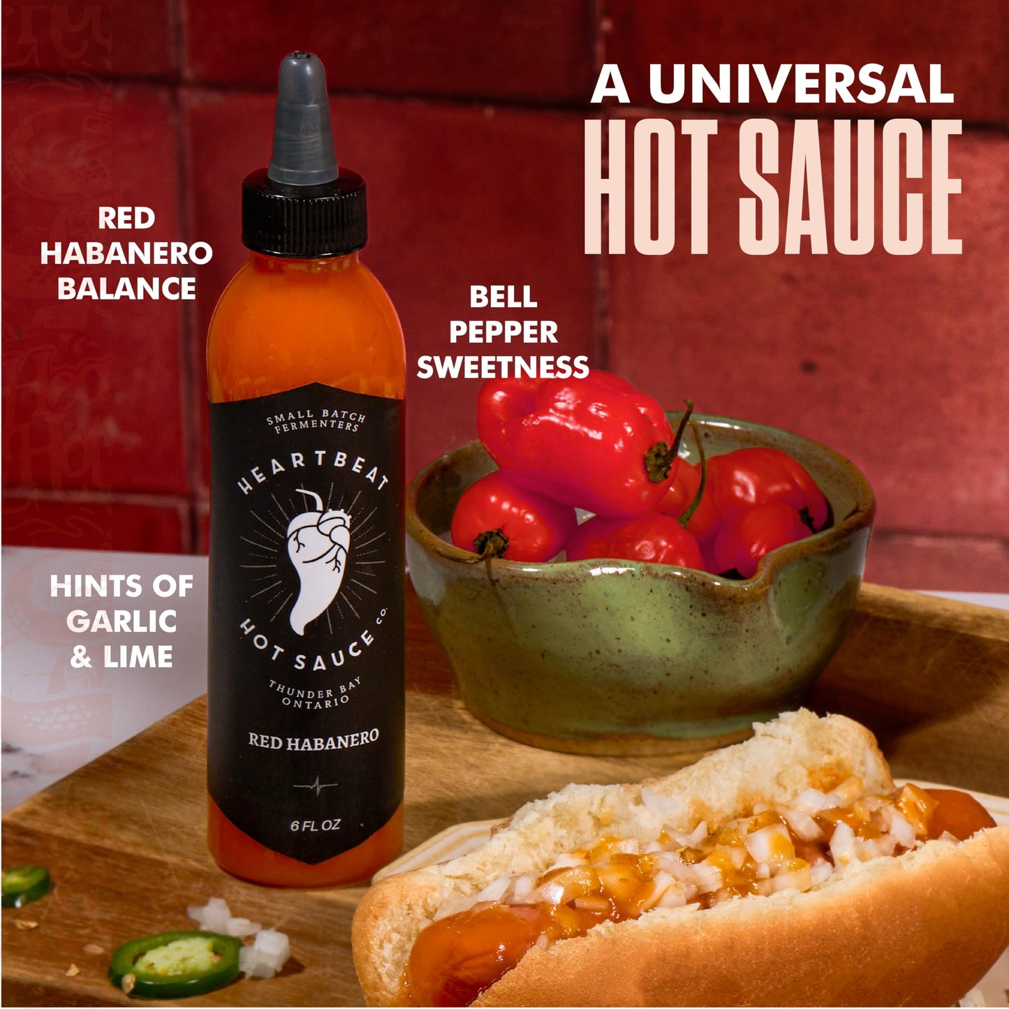 Heartbeat Hot Sauce Co. | Red Habanero, 6 Oz. 3 Pack