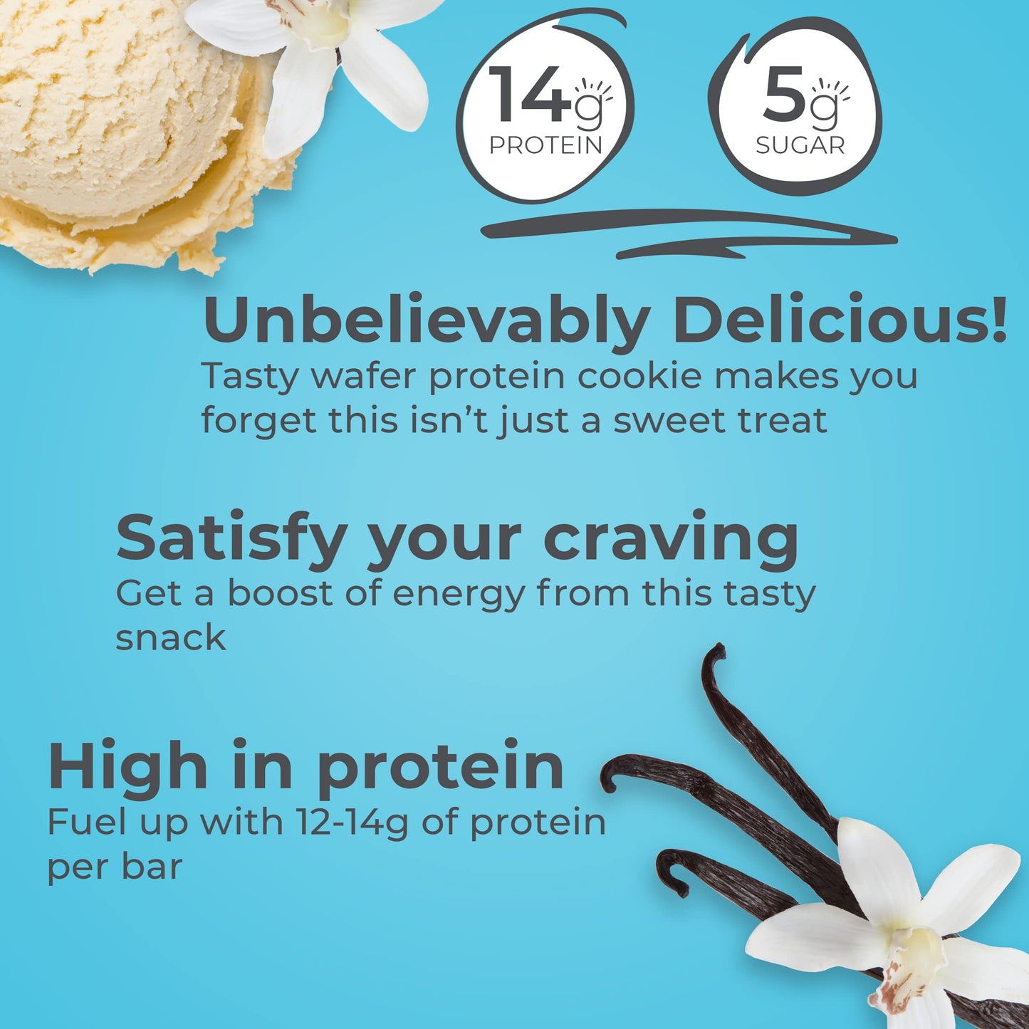 Power Crunch Protein Wafer Bars, High Protein Snacks With Delicious Taste, French Vanilla Creme, 1.4 Ounce (12 Count)