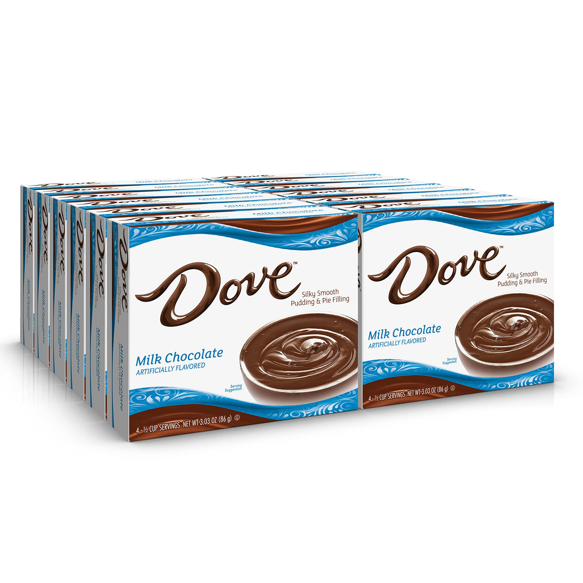 Dove Pudding Mix, Milk Chocolate, 3.34 oz Box (12 Pack), Kosher Dairy, 4 Servings Per Box