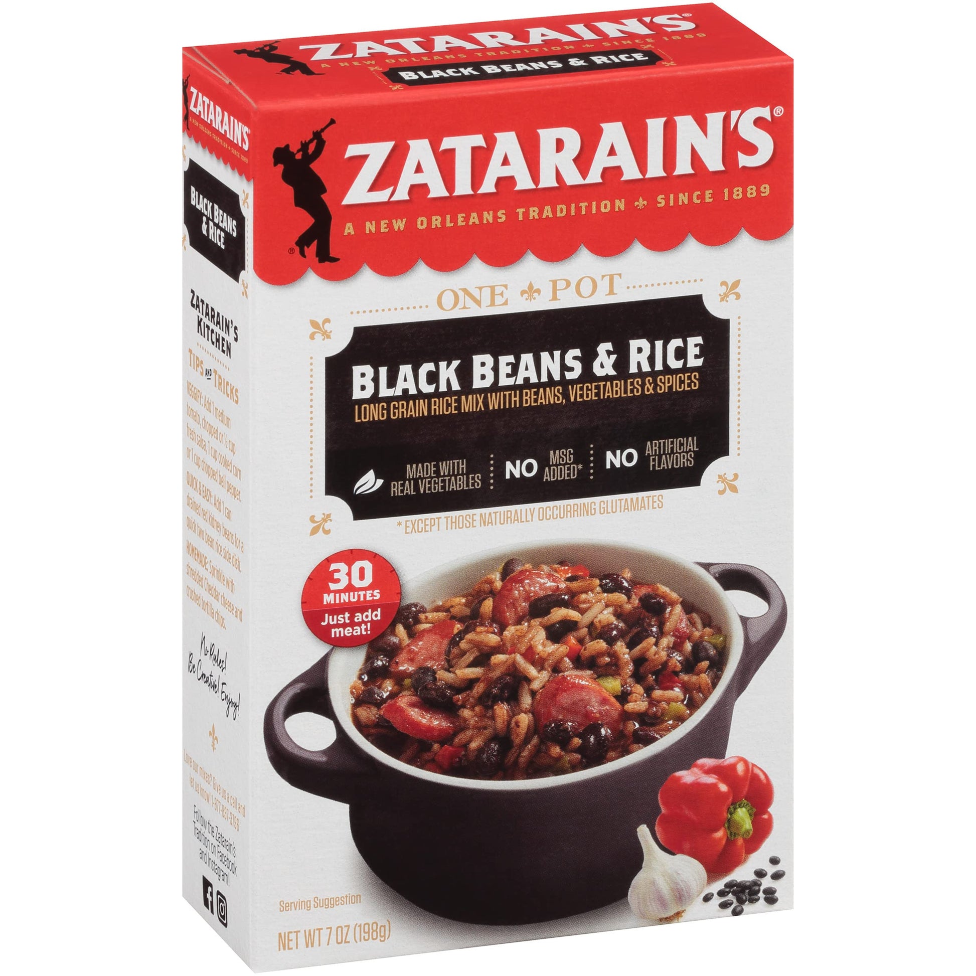 Zatarains Black Beans & Rice, 7 oz