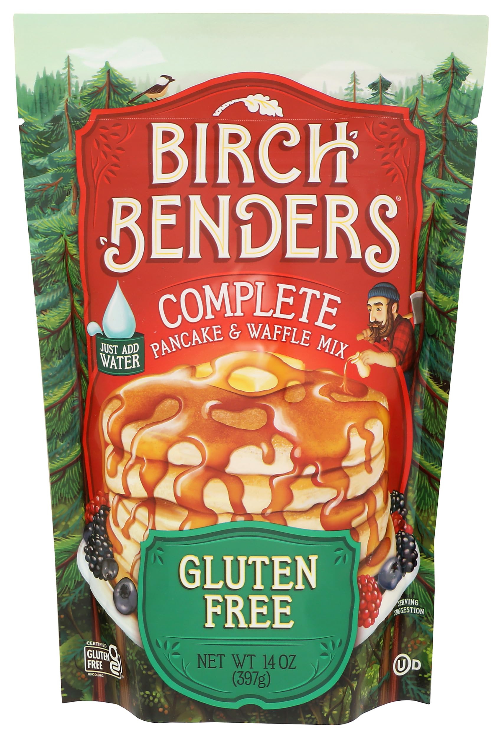 Gluten-Free Pancake and Waffle Mix by Birch Benders,14 Ounce (Pack of 1)