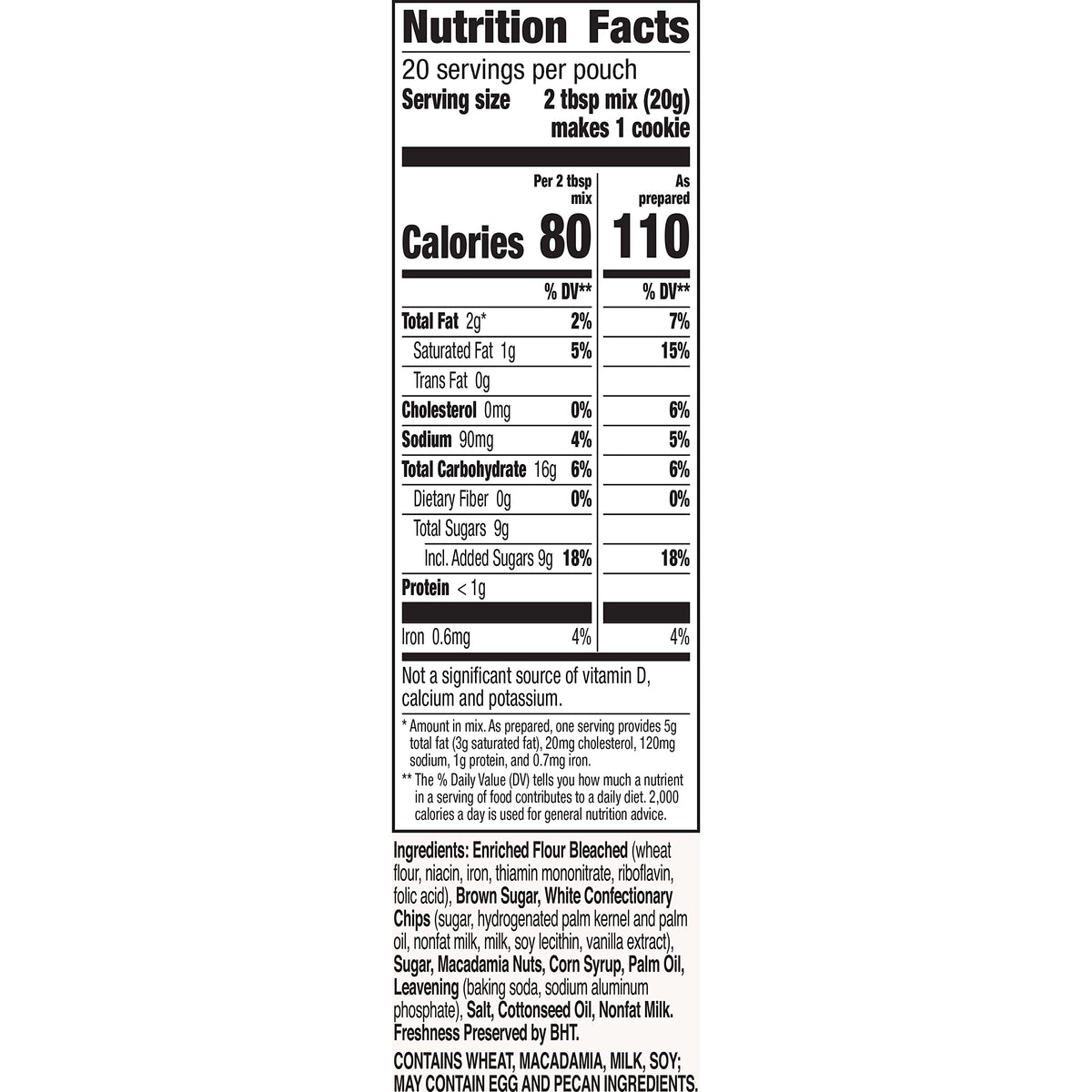 Betty Crocker White Chip Macadamia Cookie Mix, 14 Oz (3 Packs)