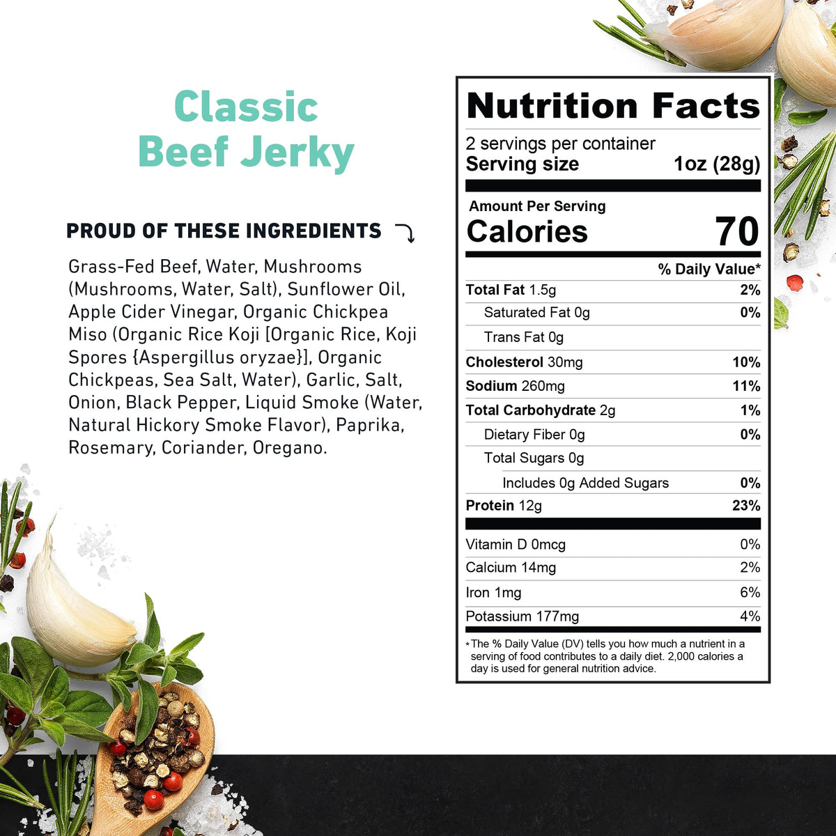 Country Archer Grass-Fed Beef Jerky Variety Pack - Beef Jerky Snack Packs, Beef Jerky Assortment, Jerky Sampler With Classic, Mu