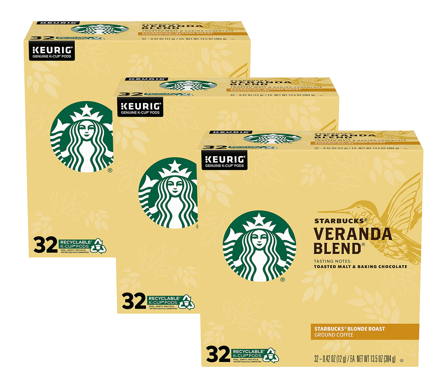 Starbucks Veranda Blend Single Serve Capsules for Keurig, 96 Count, Pack of 1