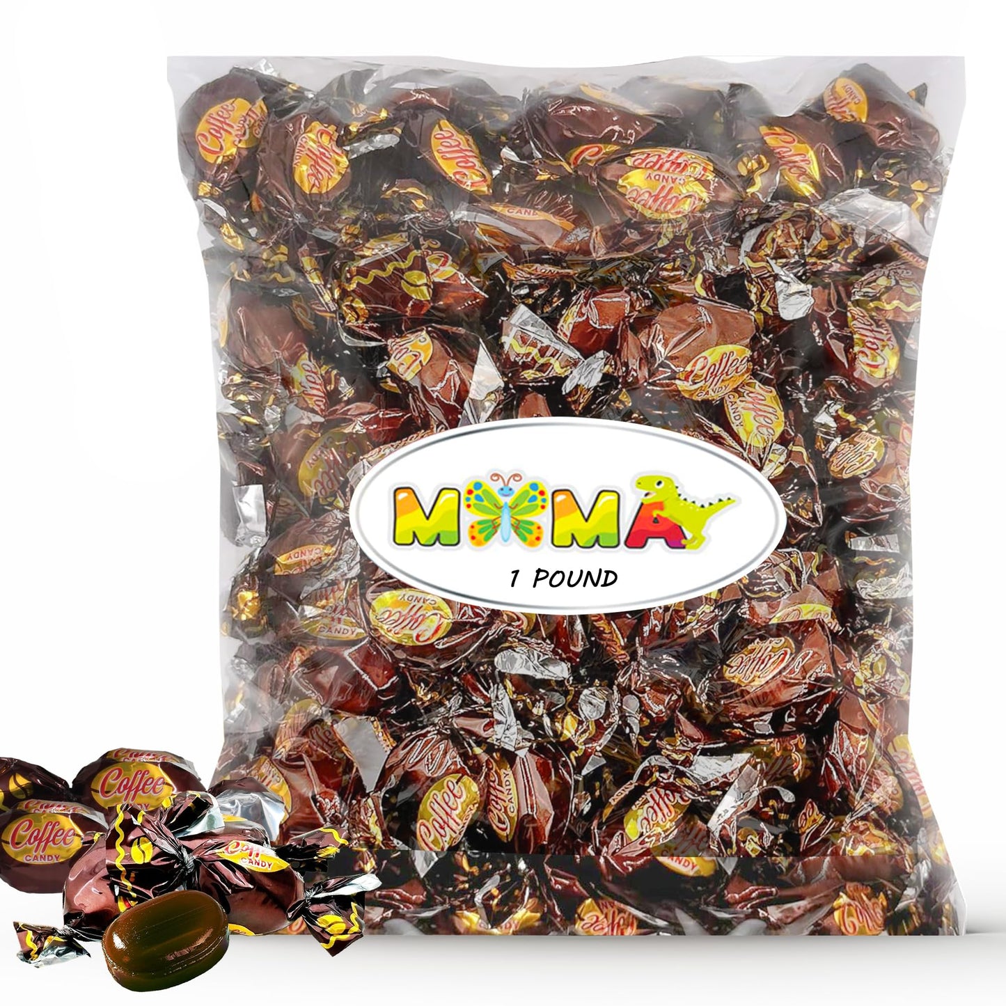 MIMA MIMA Coffee Hard Candy - Individually Wrapped - 16 Ounce Bulk Bag