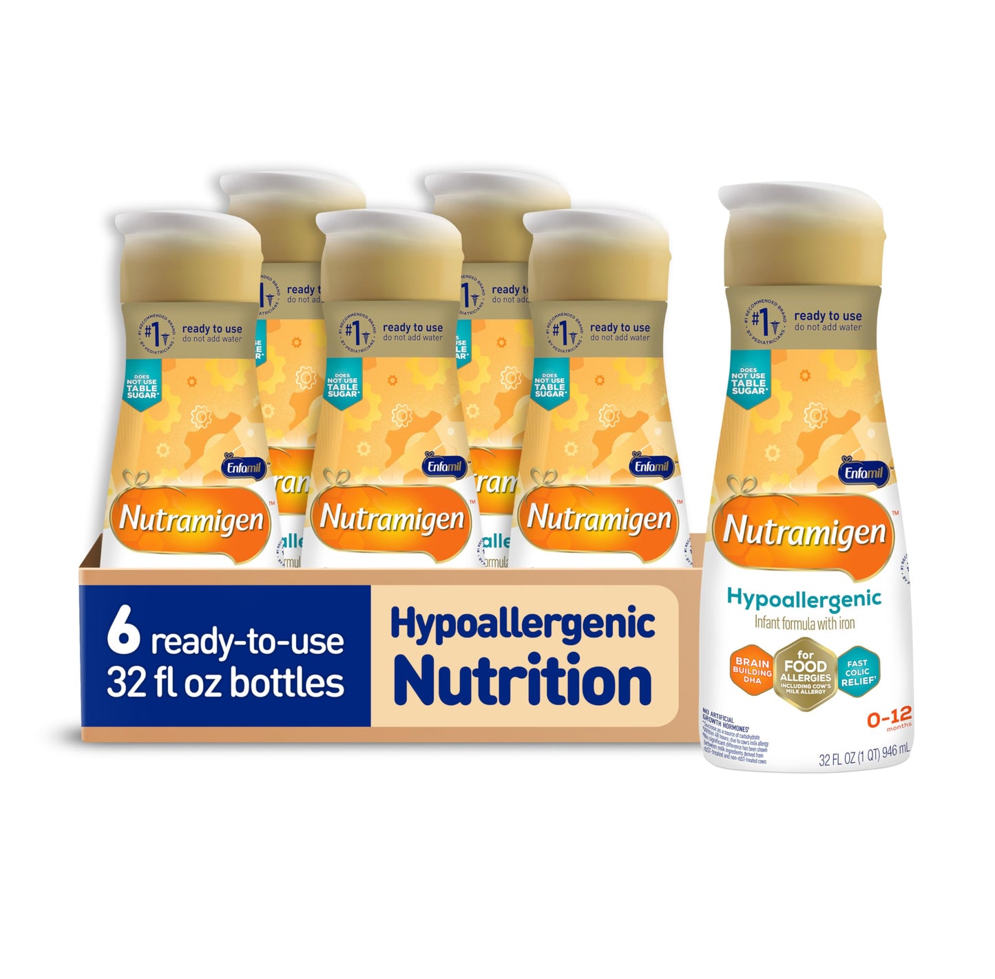 Enfamil Nutramigen Hypoallergenic Baby Formula with Iron, Lactose Free, Colic Relief from Cows Milk Allergy Starts in 24 Hours,