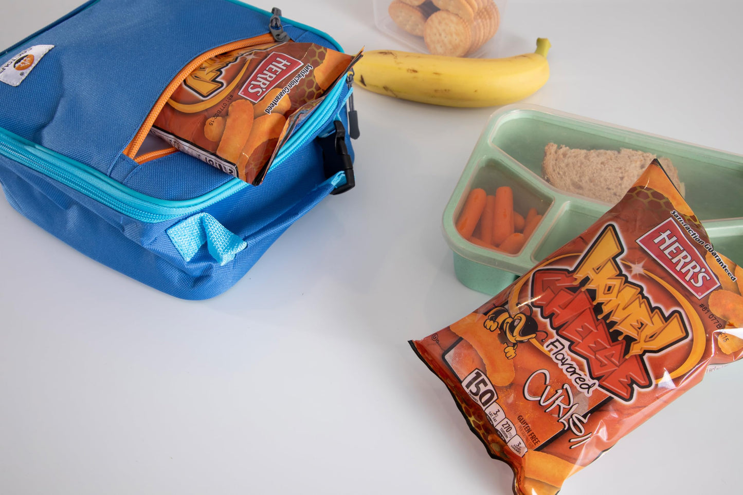 Herrs Baked Cheese, Hot Cheese or Honey Curls- 8 oz. Bags (Honey, 3 Bags)
