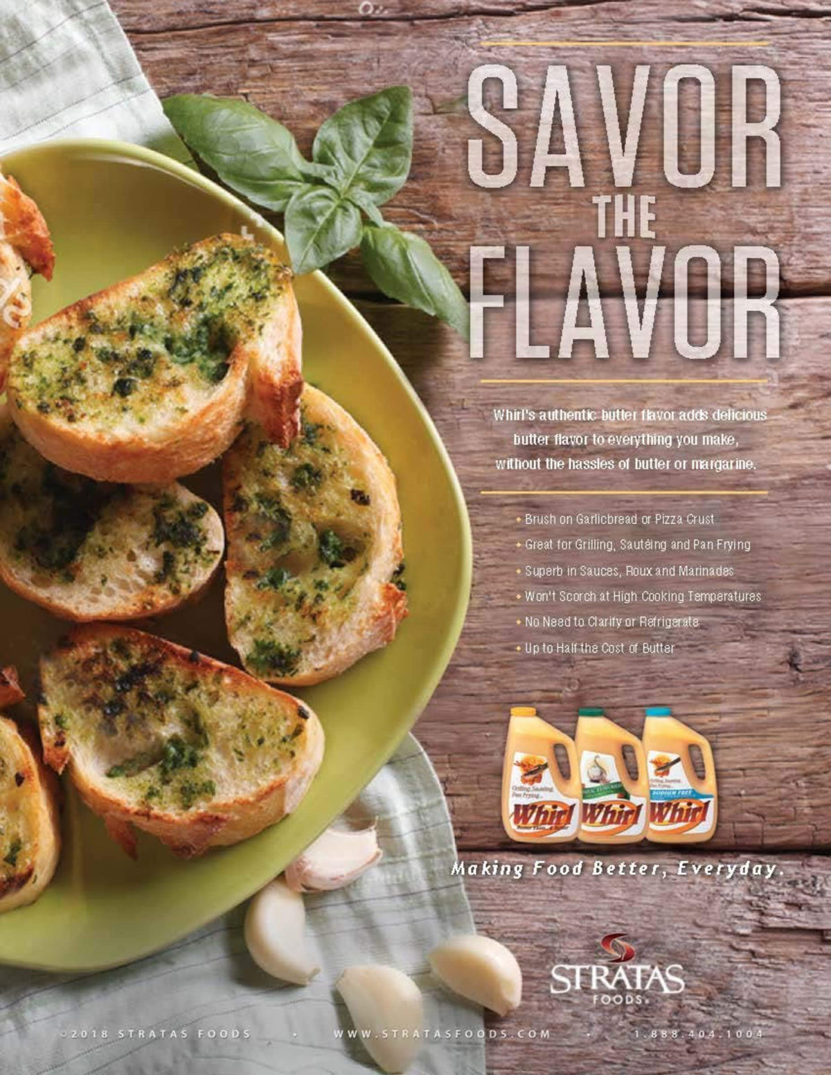 Garlic Whirl Butter-Flavored Oil, 1 Gallon