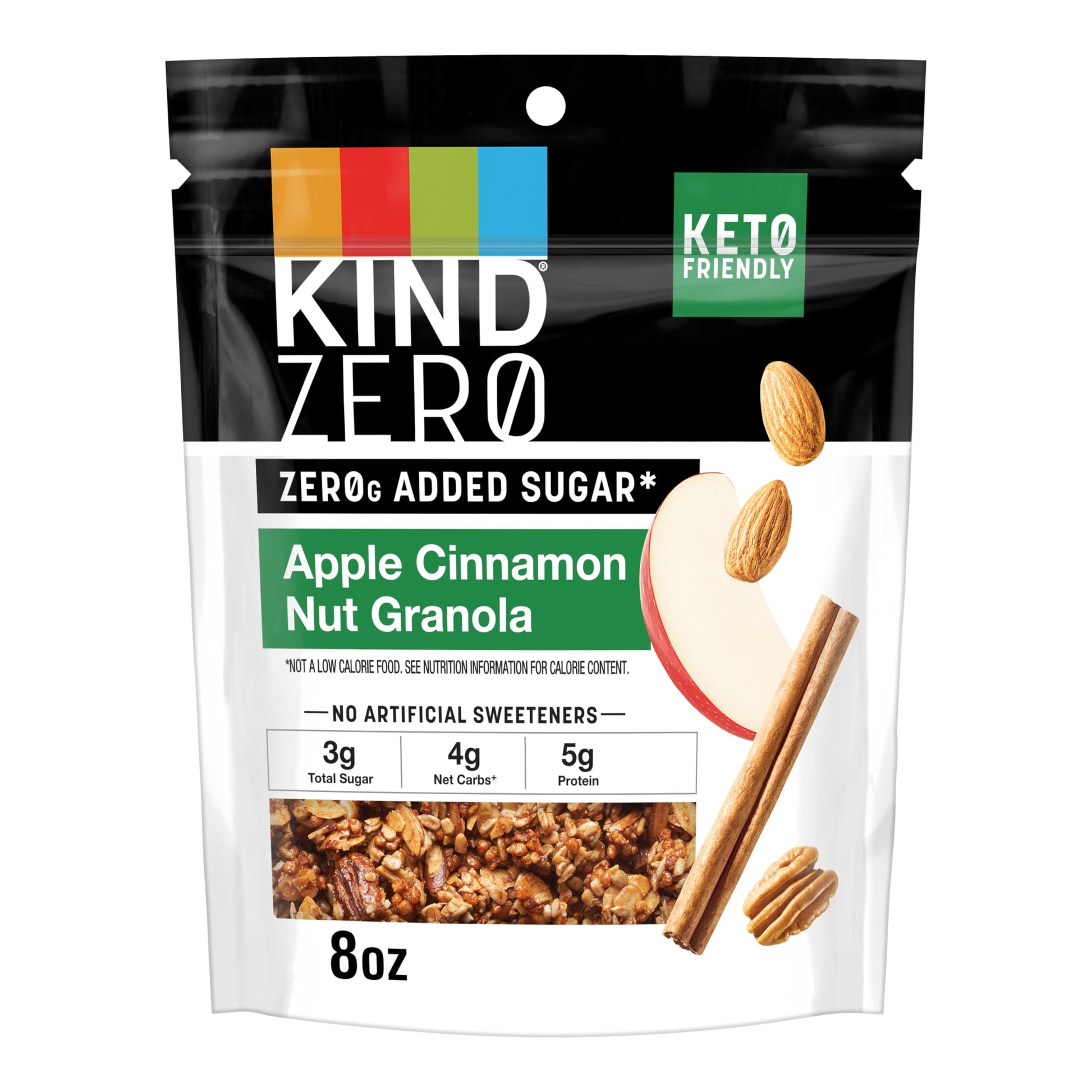 KIND Zero Added Sugar Granola, Apple Cinnamon Nut, Healthy Snacks, Gluten Free (Pack of 1)