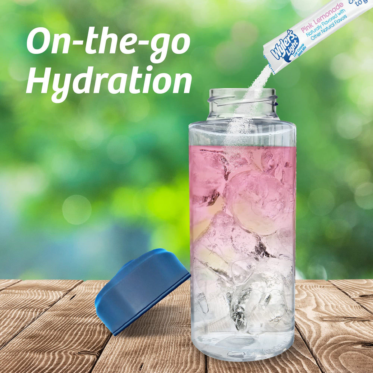 Wyler'S Light Singles To Go Powder Packets, Water Drink Mix, Pink Lemonade, 96 Single Servings (Pack Of 12)