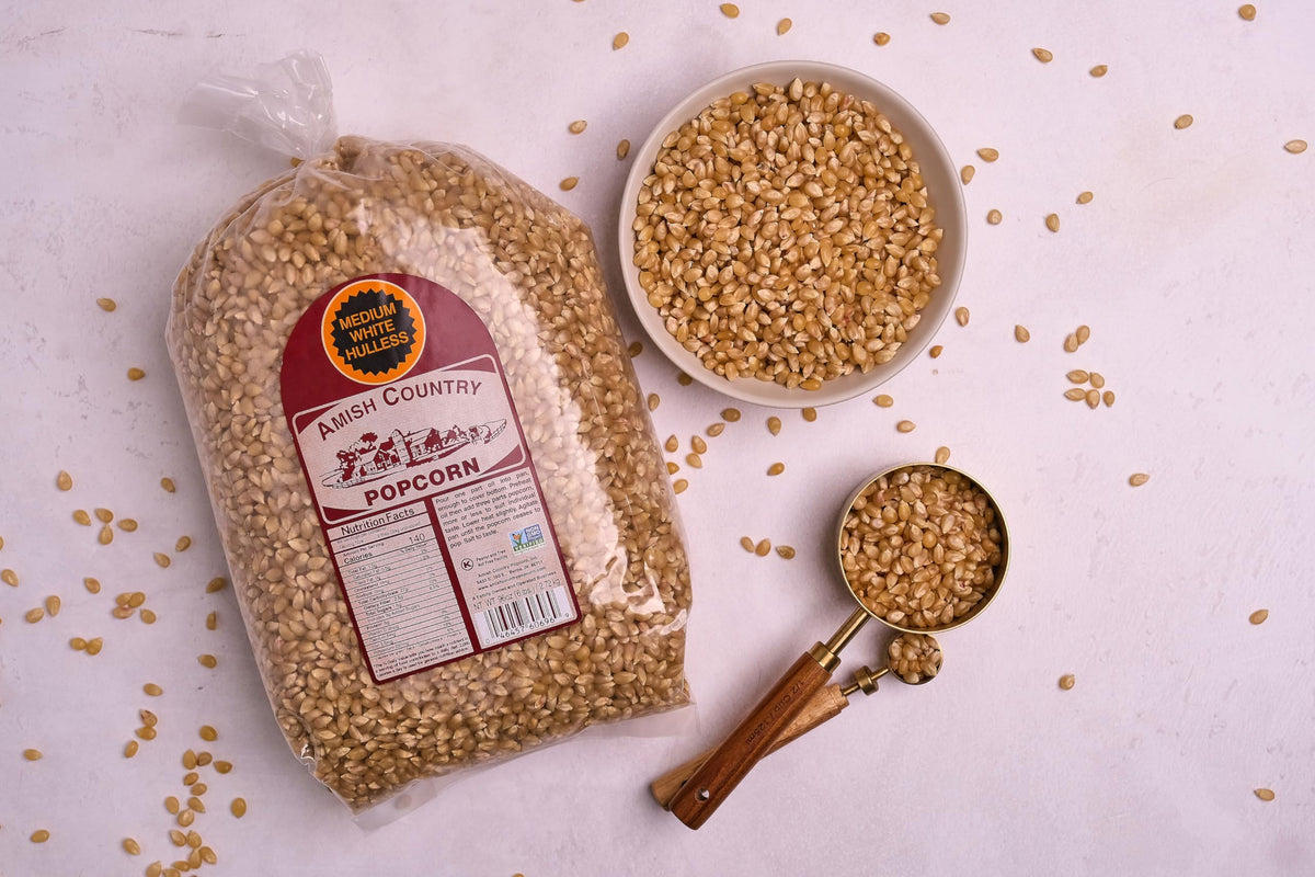 Amish Country Popcorn | 6 Lb Bag | Medium White Popcorn Kernels | Old Fashioned, Non-Gmo And Gluten Free (Medium White - 6 Lb Ba