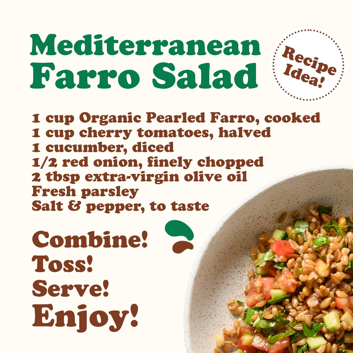 Food to Live Organic Italian Pearled Farro, 3 Pounds - Non-GMO, Kosher, Vegan, Whole Farro Grain in Bulk, Good Source of Fiber a