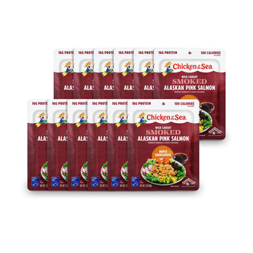 Chicken of the Sea Smoked Alaskan Pink Salmon, Wild Caught, 3 oz. Packets, Box of 12