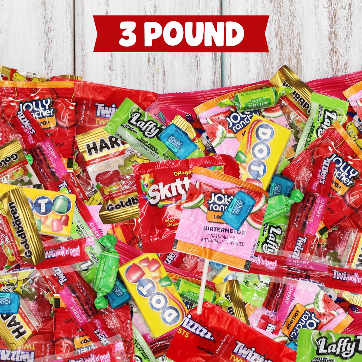 Zisbers Bulk Assorted Candy Mix - Individually Wrapped Variety Pack, 3 lb for Parties, School Snacks & Office