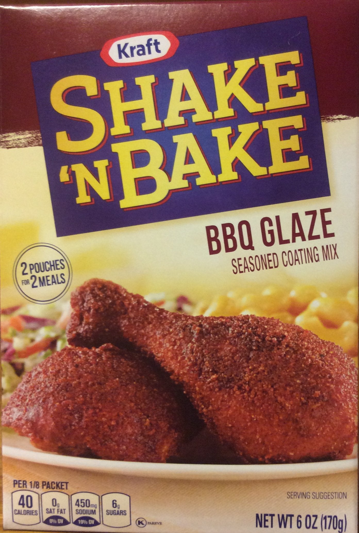 Shake N Bake BBQ GLAZE Seasoned Coating Mix 6oz. (4 Boxes)