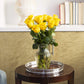 Kabloom Flowers - Bouquet Of 12 Fresh Yellow Roses (Farm-Fresh, Long-Stem) With Vase - Gift For Birthday, Sympathy, Anniversary, Get Well, Thank You, Valentine, Mother’S Day Fresh Flowers