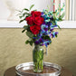 KaBloom Flowers - Mothers Day Collection - Sapphire Red Bouquet of Red Roses and Blue Orchids Without Vase. Gift for Birthday,