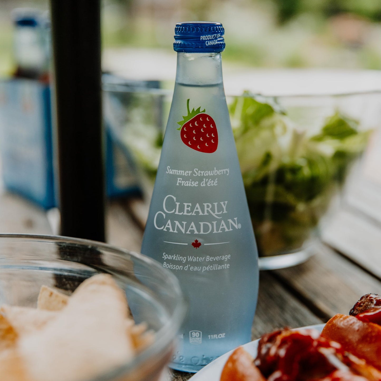 Clearly Canadian Sparkling Spring Water, Summer Strawberry Flavor, 12 Pack of 11 Fl Oz Bottles