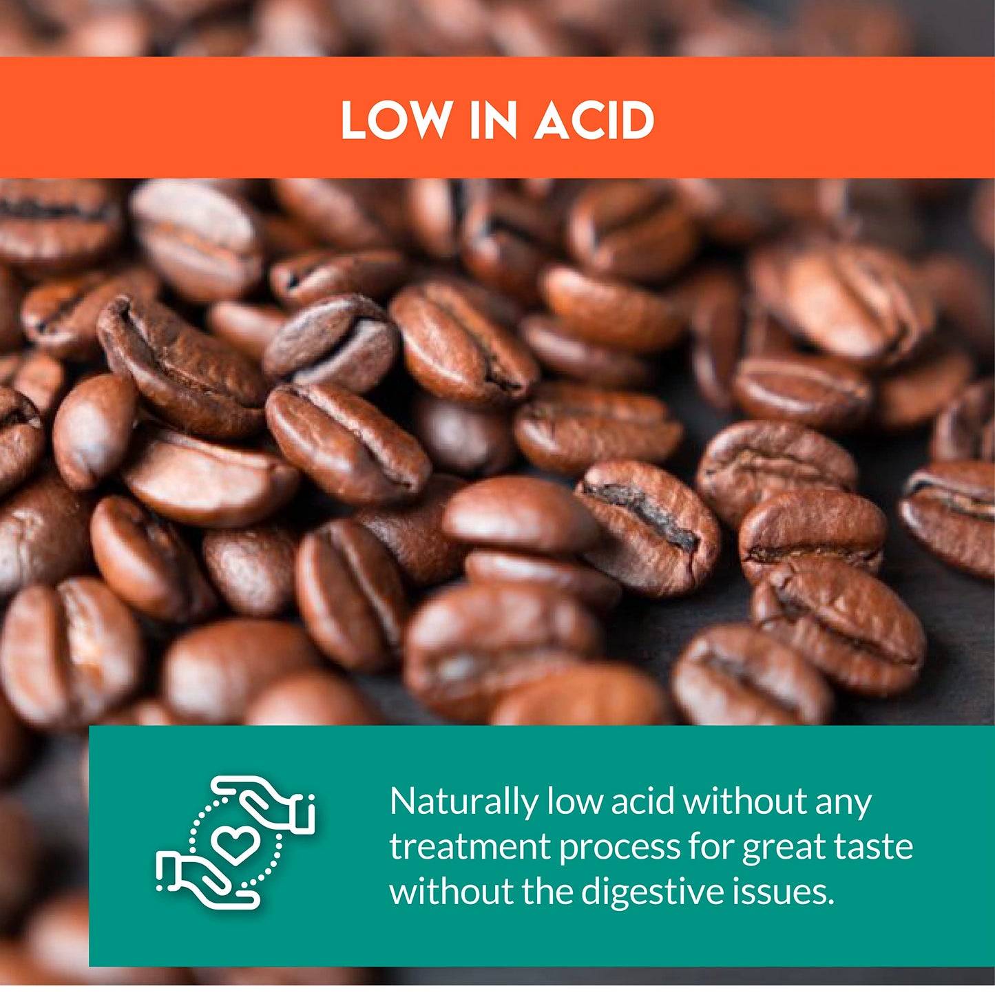 CLEAN COFFEE CO Low Acid Ground Coffee, Medium Roast, 12oz Bag, Papua New Guinea