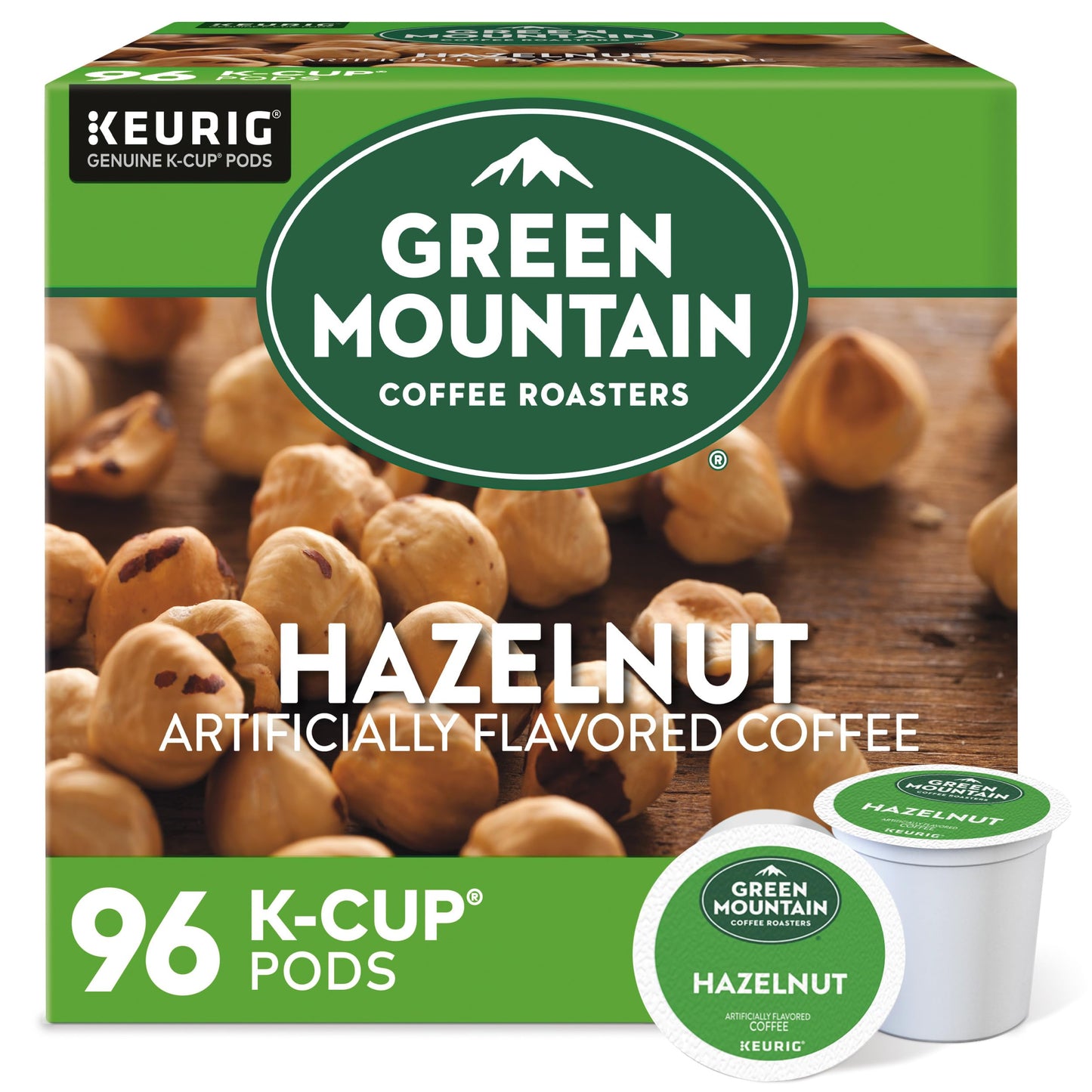 Green Mountain Coffee Roasters Hazelnut Coffee K-Cup Pods Light Roast 96 Count