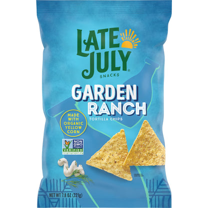 Late July Snacks, Garden Ranch Tortilla Chips, 7.8-oz. Bag