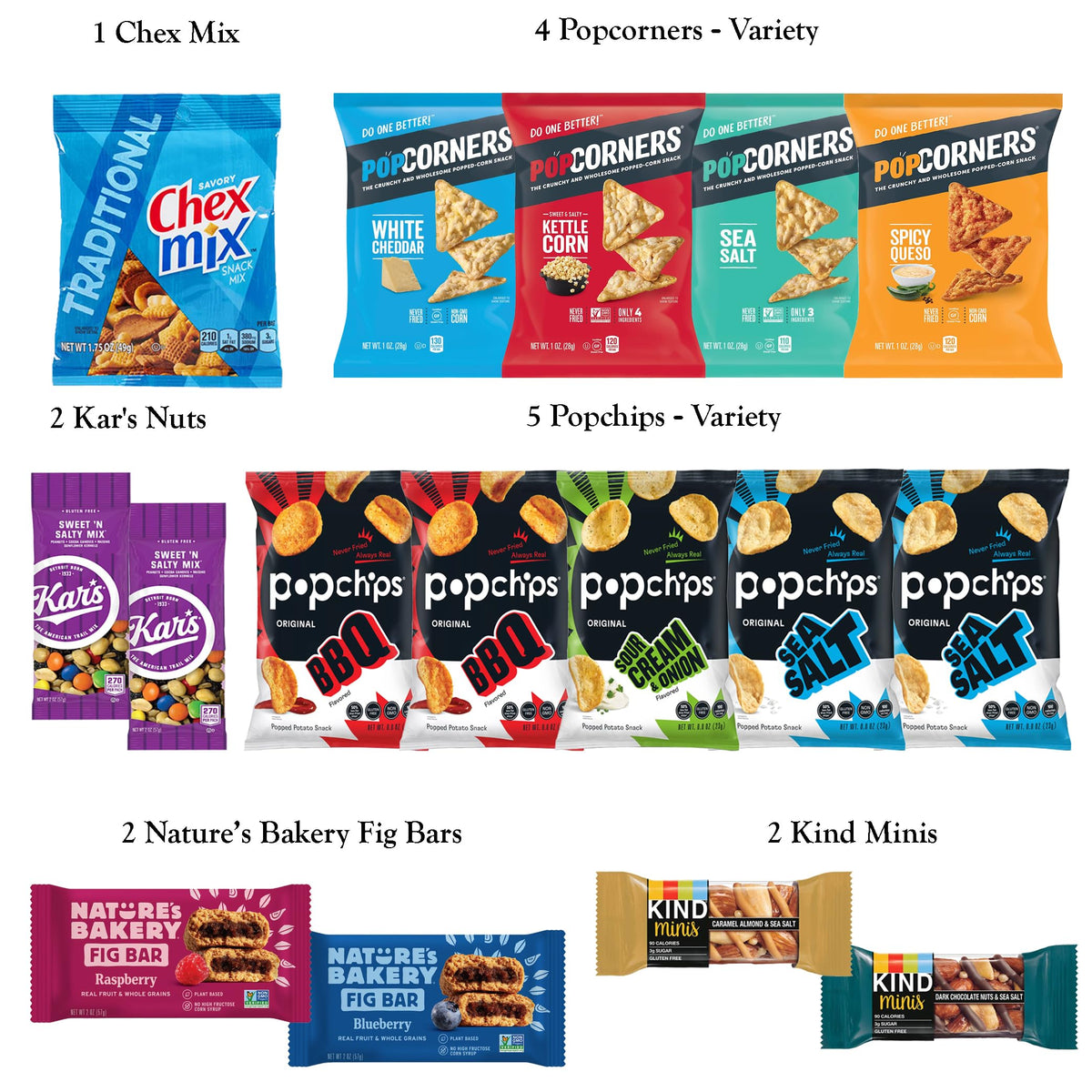 Foxy Fane 66-Count Holiday Gift Box - 66 Healthy Snacks & Treats - Perfect Variety Pack For Easter - Great For Family, Friends &
