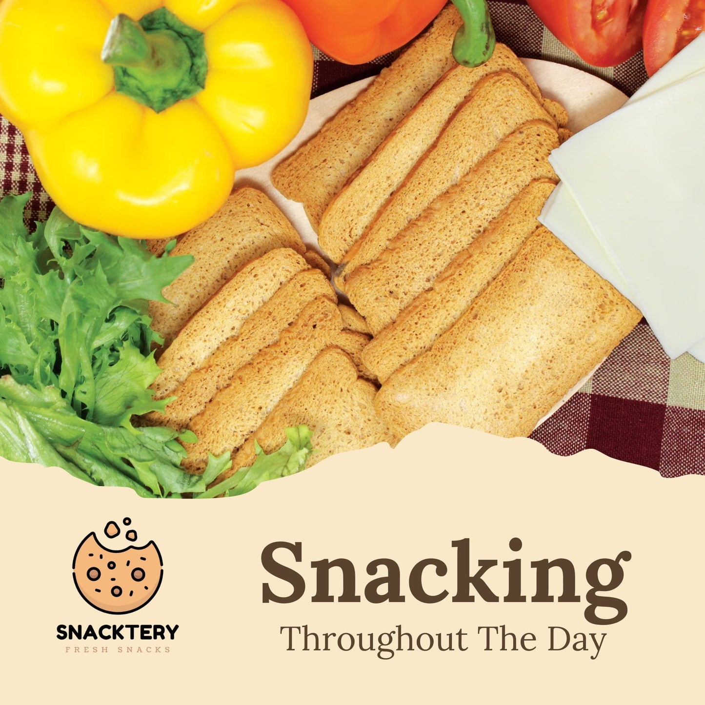 SNACKTERY Melba Toast Crackers - Thin & Crispy Flatbread - 7 Oz - Perfect for Dips & Spreads
