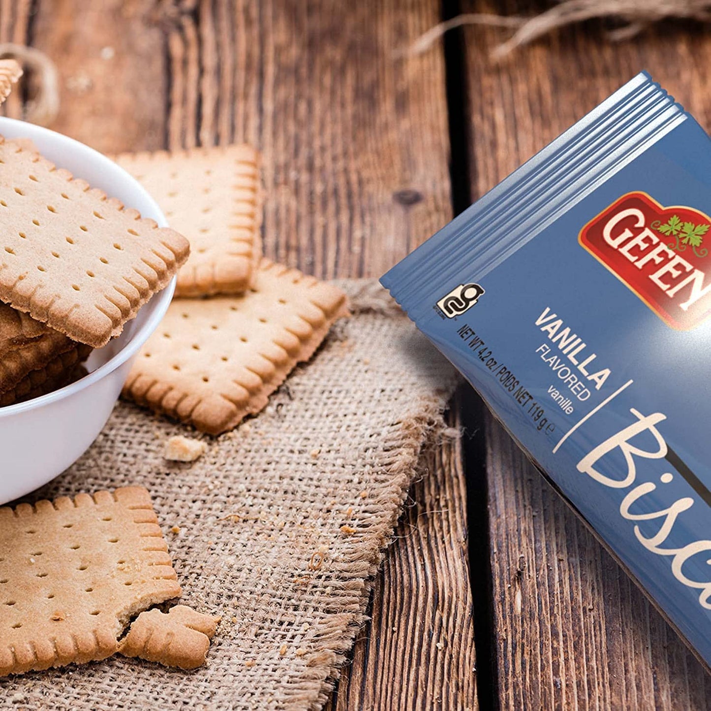Gefen Gluten Free Vanilla Tea Biscuits 4.2Oz (3 Pack) | Social Tea Biscuits | Kosher For Passover