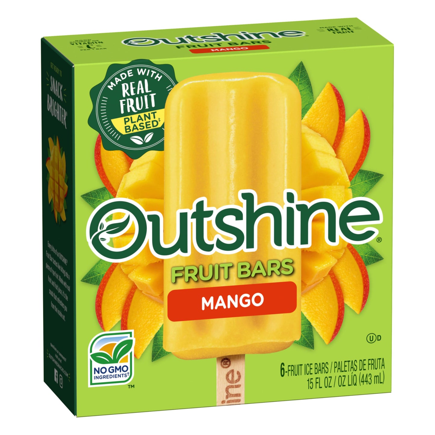 Outshine, Mango Frozen Fruit Bars, 6 count (Pack of 1)