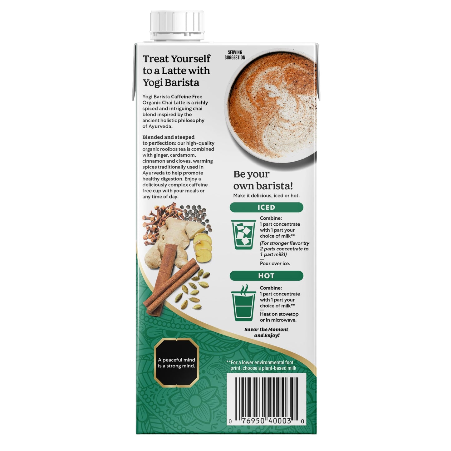 Yogi Organic Chai Latte Concentrate - Caffeine-Free, 32 Fl Oz (Pack of 3) - Includes Rooibos, Ginger, Cardamom, Cinnamon