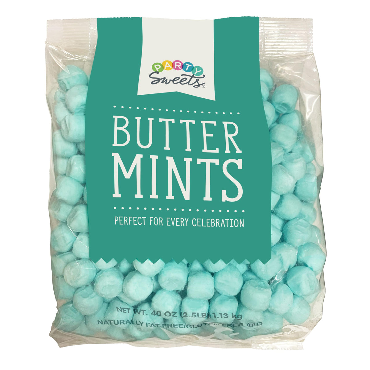 Party Sweets Blue Buttermints, 2.5 Pound, Appx. 350 Pieces From Hospitality Mints