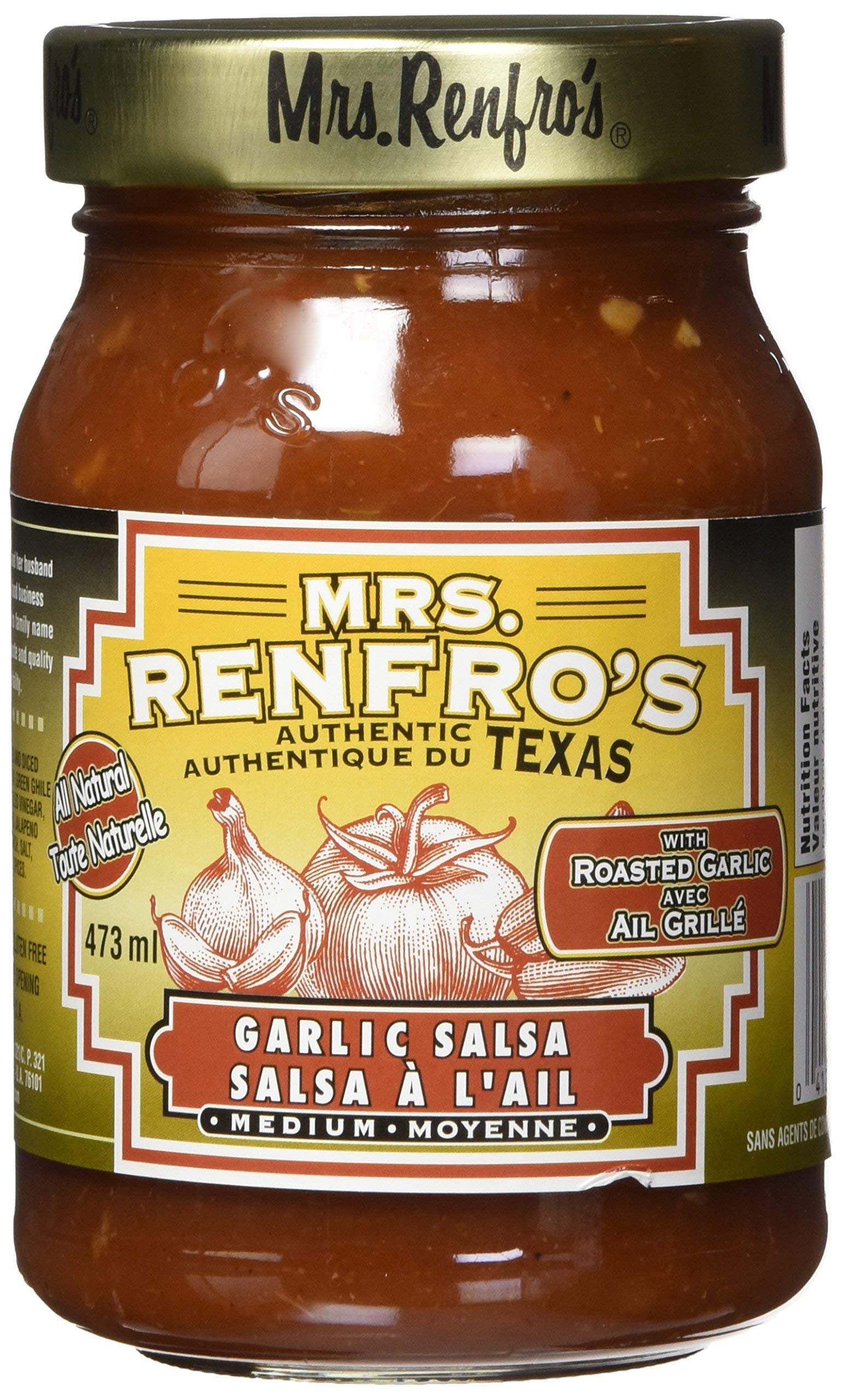 Mrs Renfro Roasted Garlic Salsa 16 Ounce - 6 Per Case.