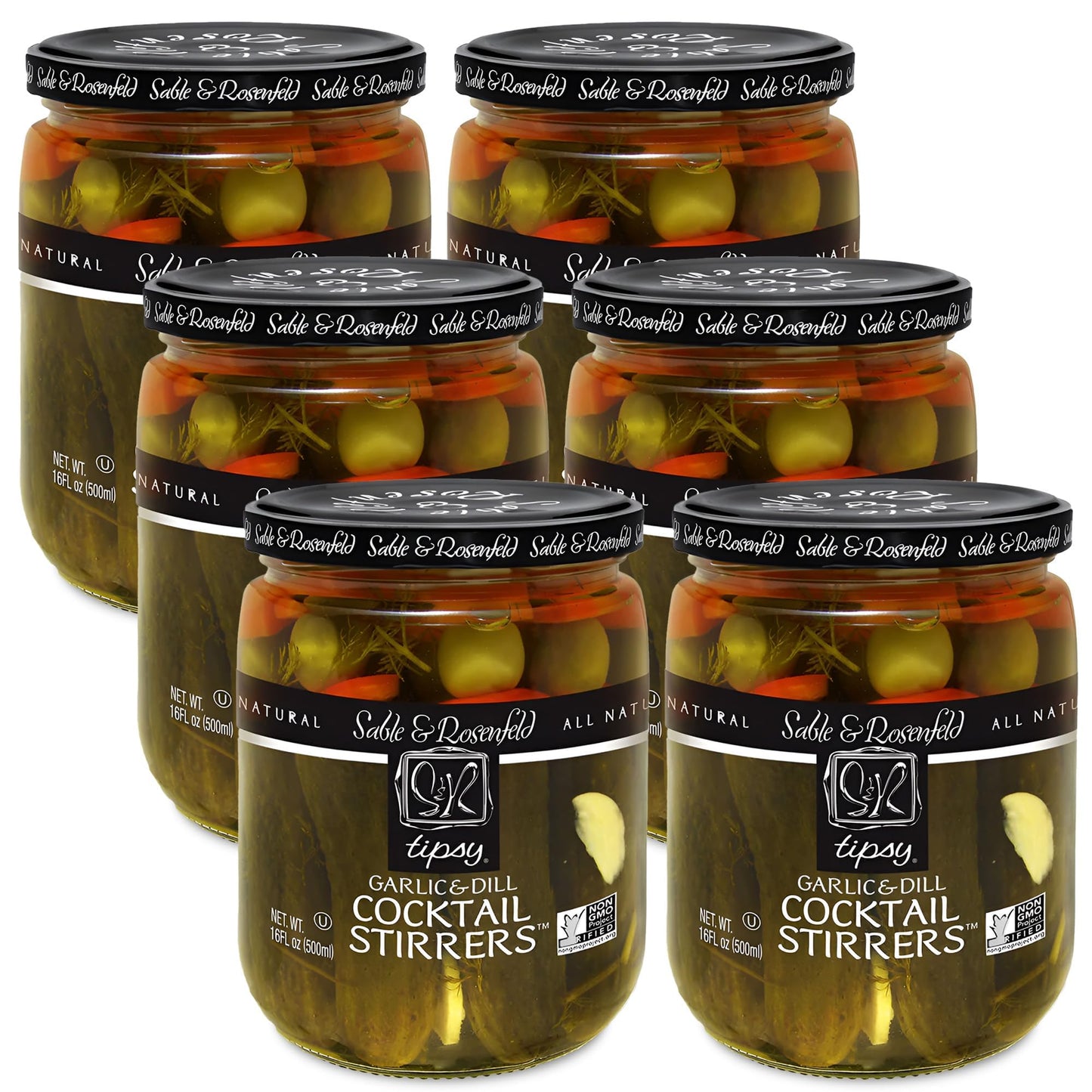 Sable And Rosenfeld Tipsy Garlic & Dill Mixed Flavor Stirrers  16.0 Oz -- 6 Per Case