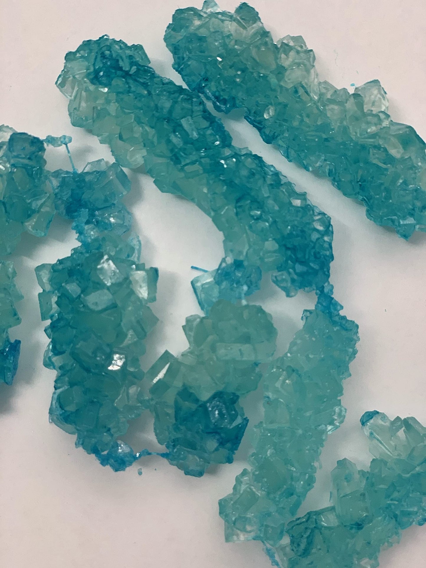 SweetGlob Old Fashioned Rock Candy Crystals on Strings (Cotton Candy Light Blue, 2 Pound)