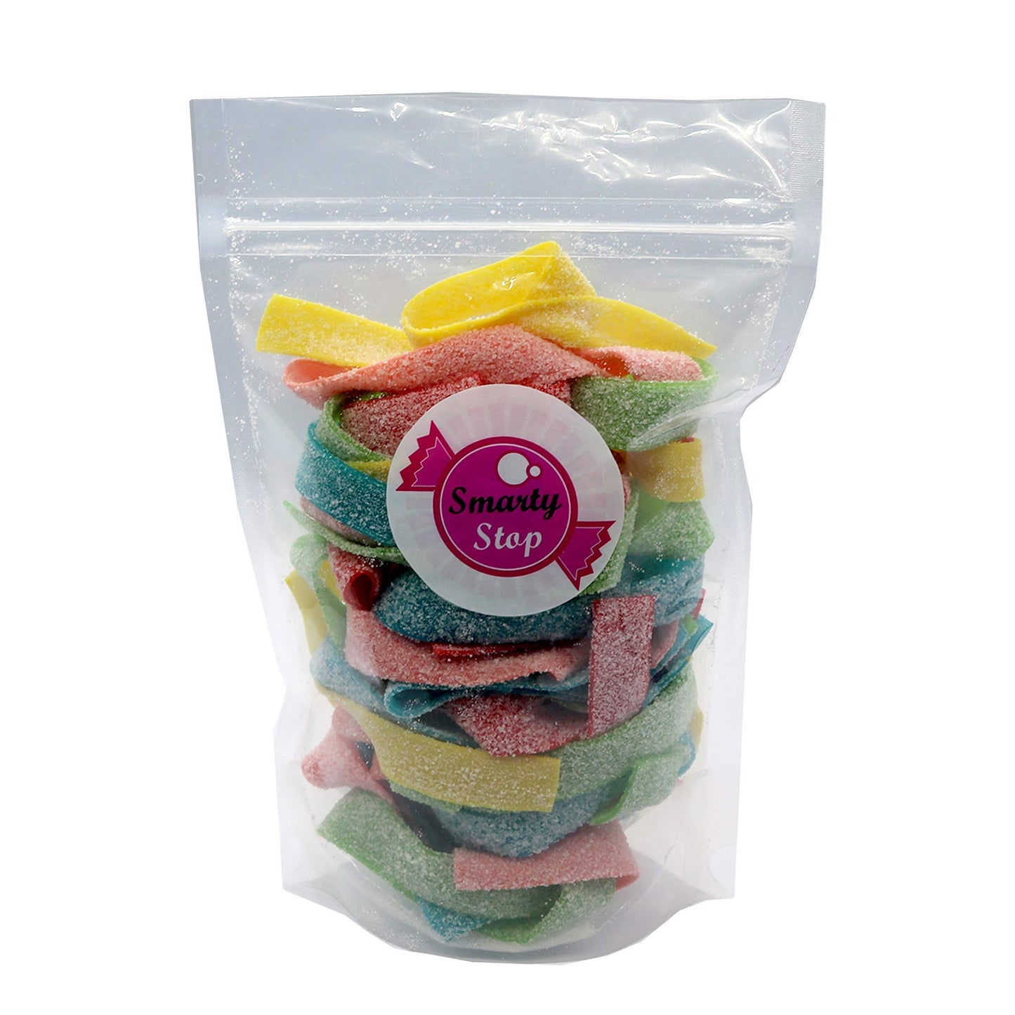 Smarty Stop Sour Gummy Candy Strips (Fruit Punch - Assorted Flavors, 1 Pound Bag)