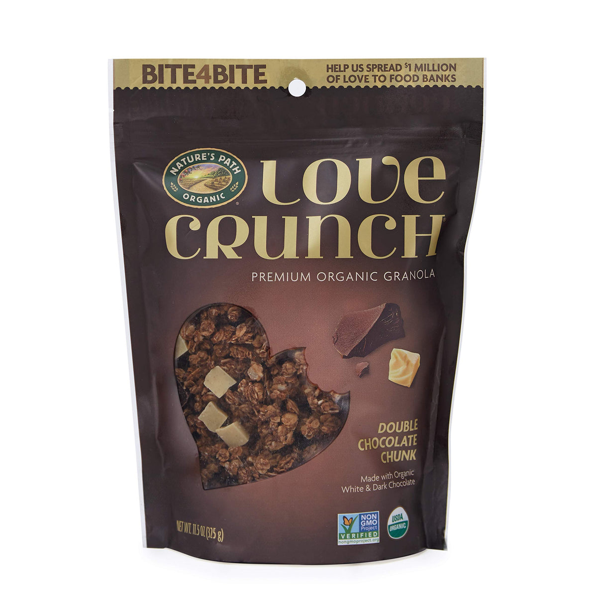Love Crunch Organic Granola, Double Chocolate Chunk, 11.5 Oz , Non Gmo, By Nature'S Path