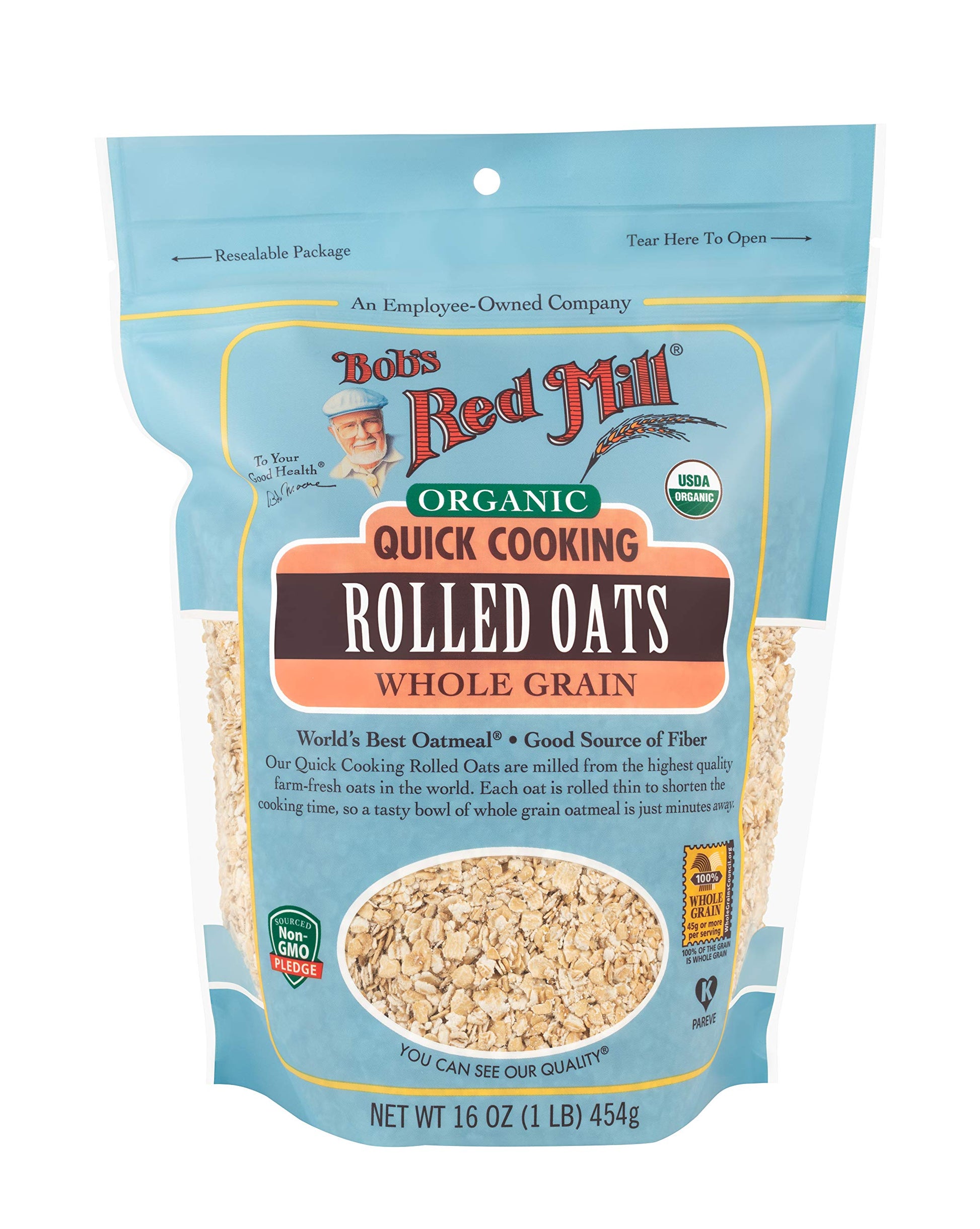 Bobs Red Mill Organic Quick cooking Rolled Oats 16 Oz