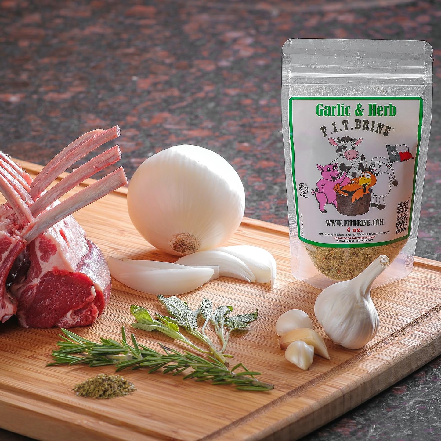 Flavor Infused Tenderizing (FIT) Brine - Garlic & Herb  16oz | enhanced Meat Tenderizer & Seasoning | Infuses Fresh  Authentic Flavor & Juicy Texture | All-Natural  Easy-to-Use for Chicken  Turkey  Lamb  Salmon & More! Quality Made in Texas.