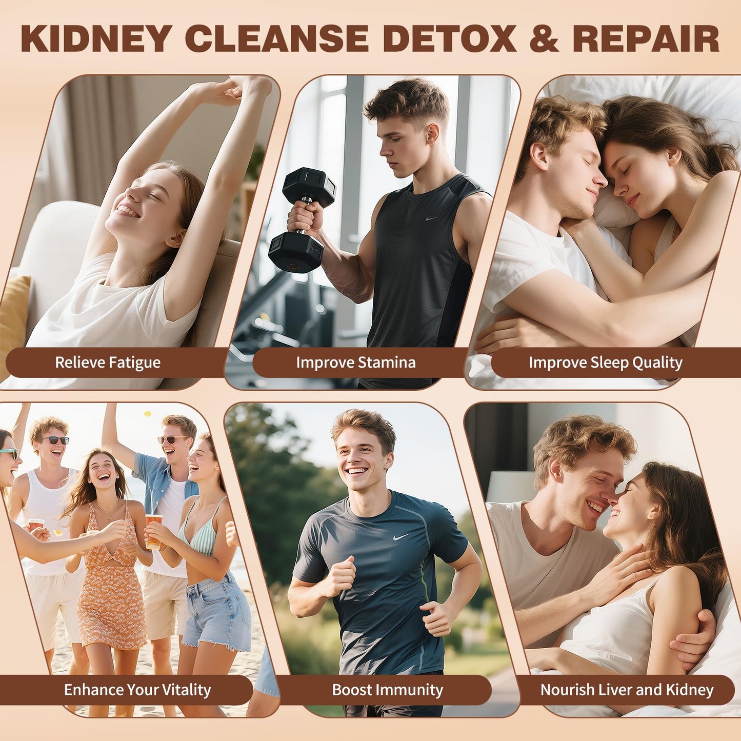 Kidney Tea Formula Ginseng Six Treasure Tea  Ginseng & Mulberry Herbal Tea  Kidney Cleanse Detox & Repair  Traditional Chinese Herbal Tea Bags  Five Treasures Teas For Men Women (60 Bags/1 Pack)