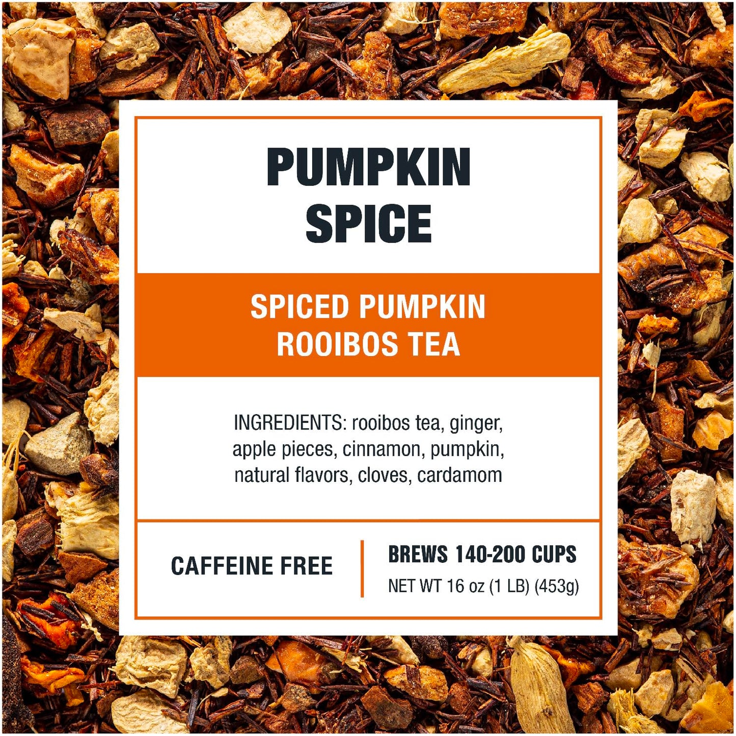 Tiesta Tea Pumpkin Spice Rooibos Loose Leaf Tea, Caffeine-Free Herbal Infusion, Bulk Pouch, 16 Ounce, Makes up to 200 Cups