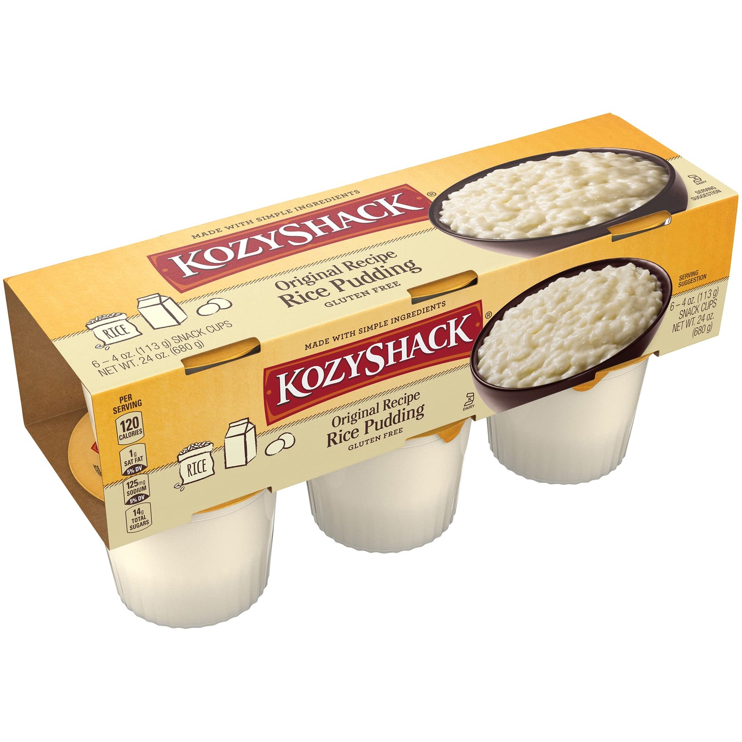 Kozy Shack Original Recipe Rice Pudding 6-pack, 24 oz