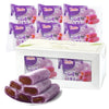 KWOLYKIM Mochi Rice Cake, Purple Sweet Potato Flavor Asian Pastry Traditional Snack and Food Soft & Sweet Mochi Individually Pac