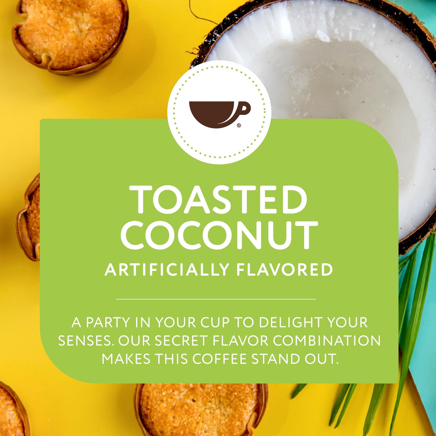 Paramount Roasters Toasted Coconut Ground Coffee, Medium Roast, 12 Ounce Package