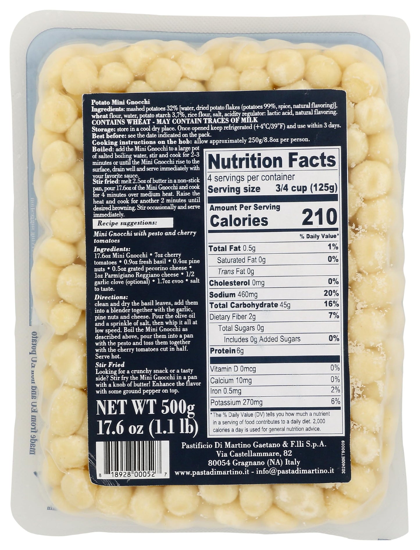 Dimrt Pasta Gnocchi Mini (12X17.60)