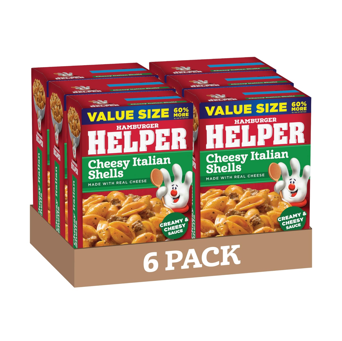 Hamburger Helper Cheesy Italian Shells Value Size, 9.9 Ounce, 6 per Case