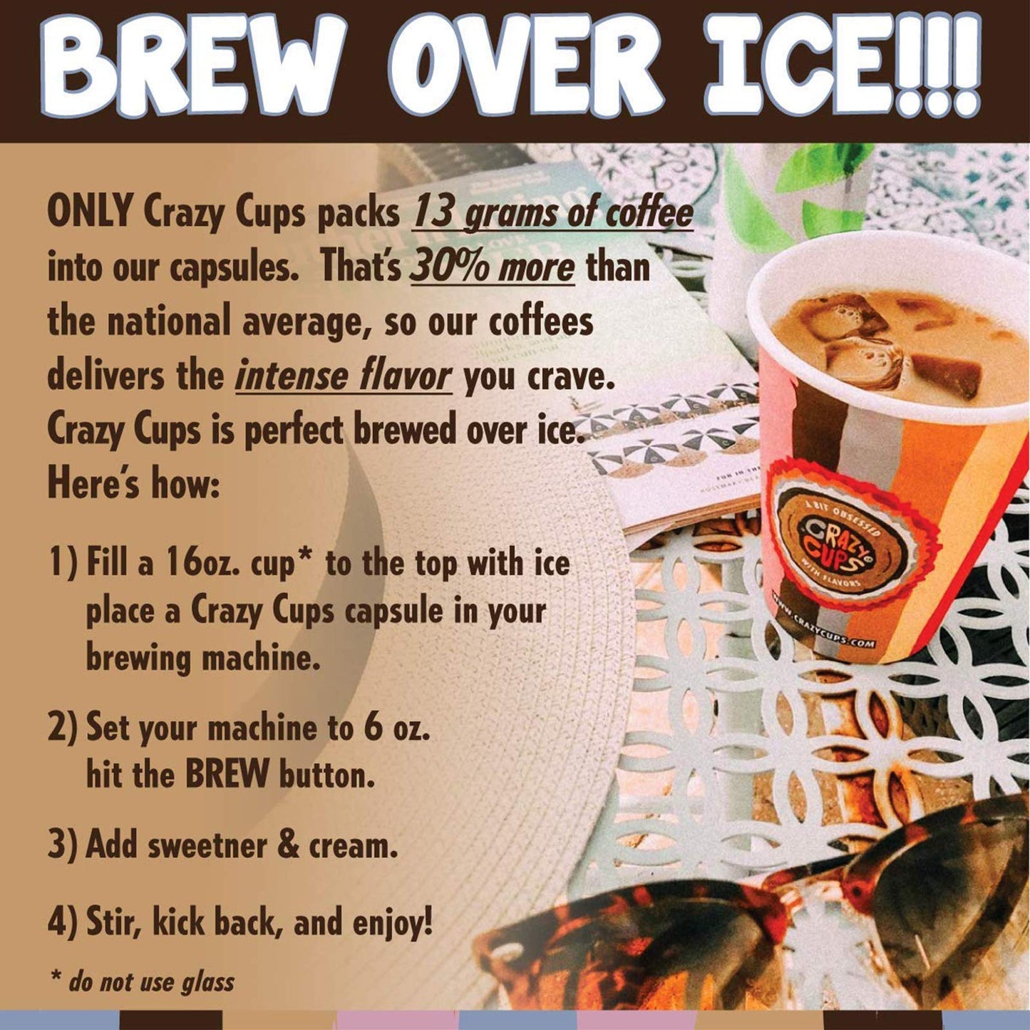 Crazy Cups Flavored Coffee For Keurig K-Cup Machines, Caramel Truffle Sundae, Hot Or Iced Drinks, 22 Single Serve, Recyclable Po