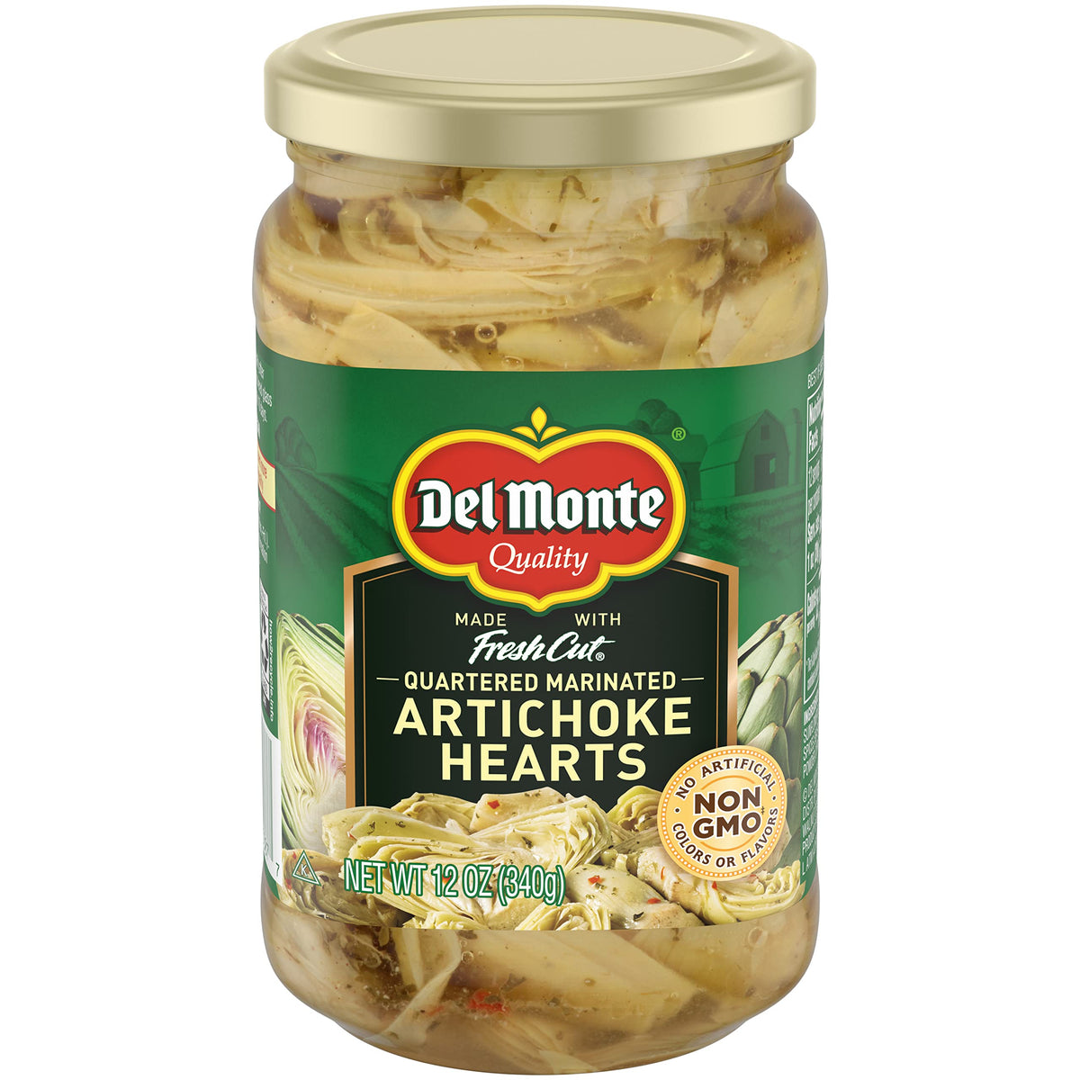 Del Monte Quartered Marinated Artichoke Hearts 12 oz. Glass Jar