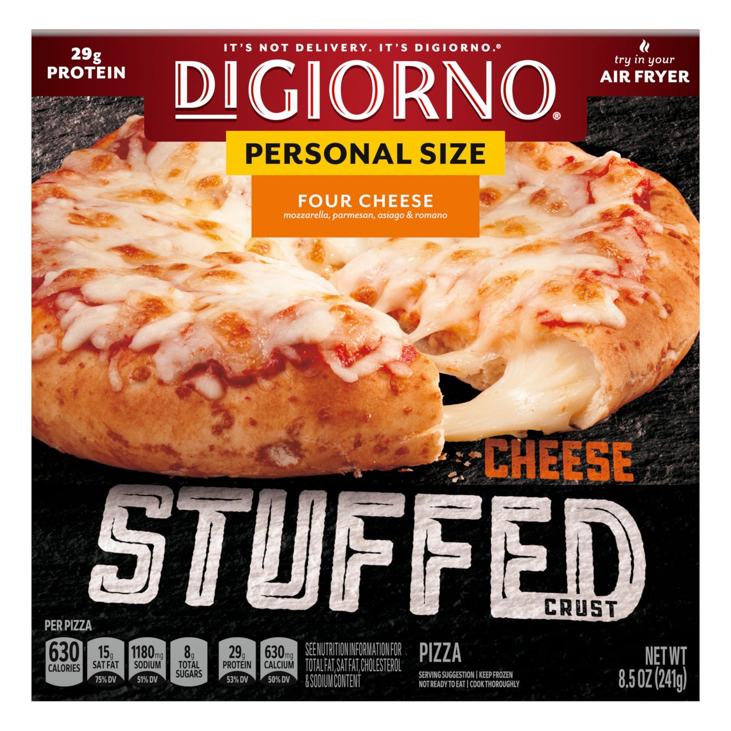 DIGIORNO Frozen Pizza - Frozen Four Cheese Pizza - 8.5 oz Personal Pizza - Stuffed Crust Pizza
