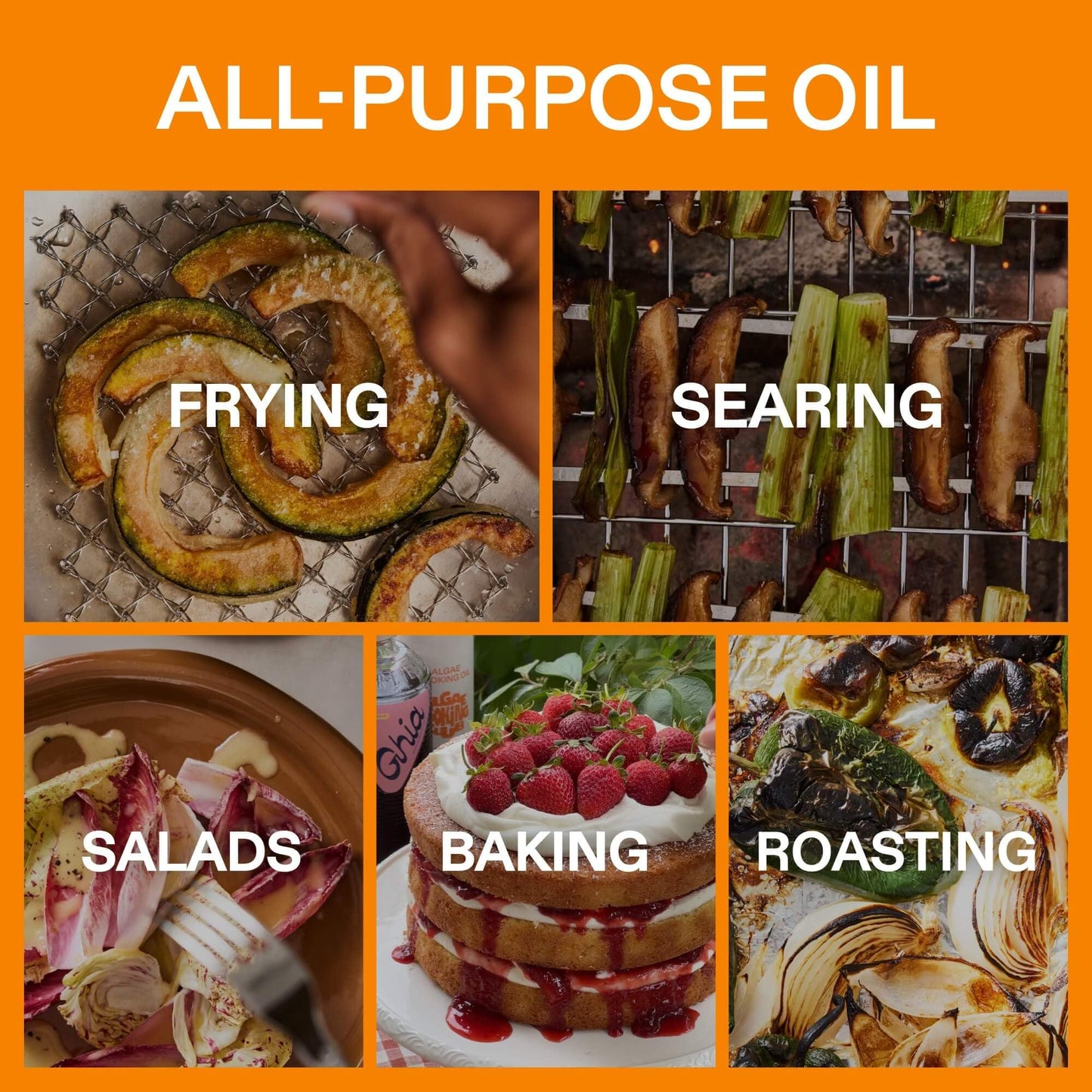 Algae Cooking Club Chef-Grade Algae Cooking Oil, High Smoke Point 535°F, Neutral, Pack of 2, 16 Fl Oz Bottles